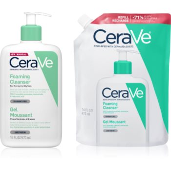 CeraVe Cleansers Foaming Cleanser set pentru piele normala si grasa
