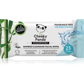 Cheeky Panda Bamboo Cleansing Facial Wipes Servetele umede pentru piele sensibilă