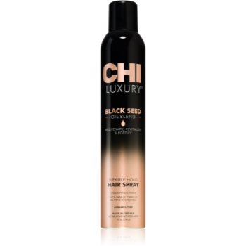 CHI Luxury Black Seed Oil Flexible Hold Hairspray fixativ pentru intarire si o mai buna flexibilitate a parului