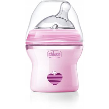 Chicco Natural Feeling Pink biberon pentru sugari