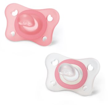 Chicco mini soft suzetă 2 pc 2-6 m girl