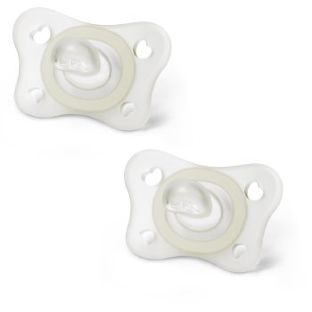 Chicco mini soft suzetă 2 pc 2-6 m night neutral