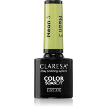 Claresa SoakOff UV/LED Color Neon lac de unghii sub forma de gel