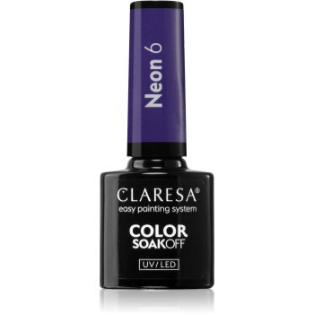 Claresa SoakOff UV/LED Color Neon lac de unghii sub forma de gel