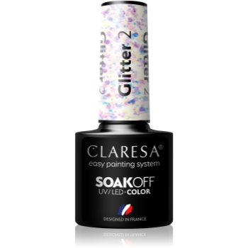 Claresa SoakOff UV/LED Color Glitter lac de unghii sub forma de gel