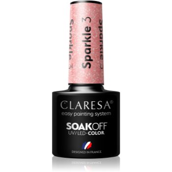 Claresa SoakOff UV/LED Color Sparkle lac de unghii sub forma de gel