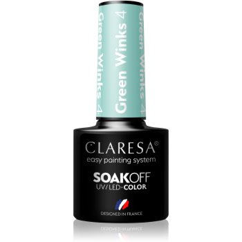 Claresa SoakOff UV/LED Color Green Winks lac de unghii sub forma de gel