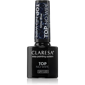 Claresa UV/LED Top Glitter No Wipe lac gel de unghii pentru acoperirea superioară strălucitor