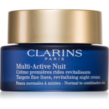 Clarins Multi-Acvite Nuit Revitalizing Night Cream Crema de noapte revitalizanta pentru riduri fine. pentru piele normală și mixtă Clarins imagine noua