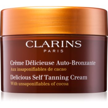 Clarins Delicious Self Tanning Cream lotiune autobronzanta pentru corp si fata cu unt de cacao