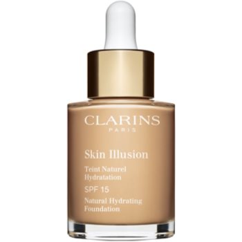 Clarins Skin Illusion Natural Hydrating Foundation makeup radiant cu hidratare SPF 15 accesorii imagine noua