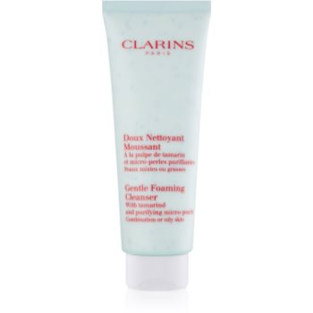 Clarins Gentle Foaming Cleanser with Tamarind and Purifying Micro-Pearls spuma de curatat pentru ten gras și mixt