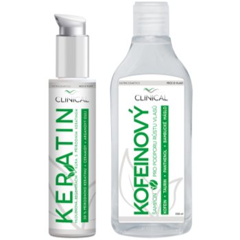 Clinical Keratin treatment + Caffeine shampoo set pentru bărbați și femei