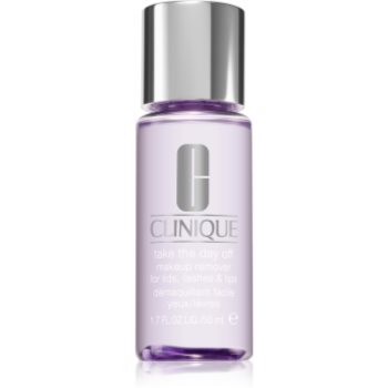 Clinique Take The Day Off™ Makeup Remover For Lids, Lashes & Lips două faze pentru îndepărtarea machiajului de pe ochi și buze