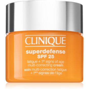 Clinique Superdefense™ SPF 25 Fatigue + 1st Signs Of Age Multi-Correcting Cream Crema impotriva primelor semne de imbatranire ten uscat si mixt Clinique imagine noua