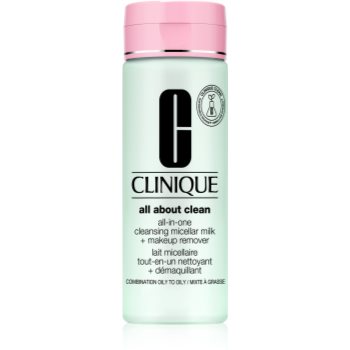Clinique All About Clean All-in-One Cleansing Micellar Milk + Makeup Remove lapte demachiant delicat pentru piele mixta spre grasa