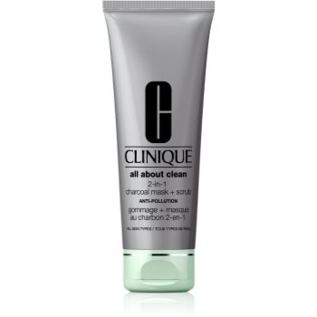 Clinique All About Clean 2-in-1 Charcoal Mask + Scrub masca de fata pentru curatare Clinique