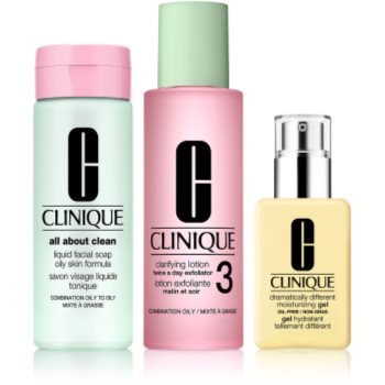 Clinique 3 Steps Skincare Systeme Oily Skin Types set cadou pentru ten gras Lotiuni tonice, Clinique 3 Steps Skincare Systeme Oily Skin Types set cadou pentru ten gras - Sellmag.ro