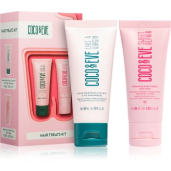 Coco & Eve Hair Treats Kit set cadou (pentru un par stralucitor si catifelat)