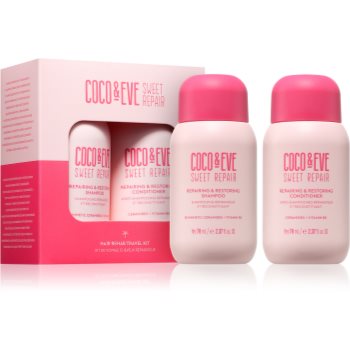 Coco & Eve Sweet Repair Hair Rehab Travel Kit Seturi pentru voiaj pentru par deteriorat si vopsit