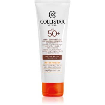 Collistar CORRECTIVE PROTECTION SUN BODY CREAM SPECIFIC ZONES SPF 50+ crema pentru bronzare impotriva petelor