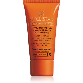 Collistar Special Perfect Tan Anti-Wrinkle Tanning Face Treatment crema protectie solara cu efect de antiimbatranire SPF 15