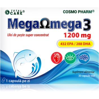 Cosmo Pharm Mega Omega 3 1200 mg capsule pentru susținerea circulației sanguine și a funcțiilor cognitive
