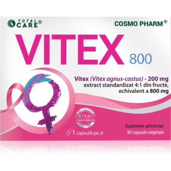 Cosmo Pharm Vitex 800 capsule pentru susținerea unei stări de confort în perioada menopauzei