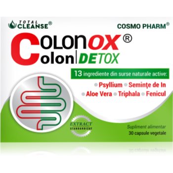 Cosmo Pharm Colonox Colon Detox capsule pentru normalizarea funcțiilor fiziologice ale peretelui intestinal