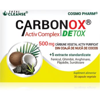 Cosmo Pharm Carbonox Activ Complex Detox capsule pentru reglarea gazelor intestinale