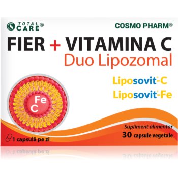 Cosmo Pharm Fier + Vitamina C Duo lipozomal capsule pentru sprijinirea hematopoiezei