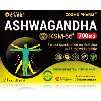 Cosmo Pharm Ashwagandha KSM-66 700mg capsule pentru susținerea echilibrului emoțional
