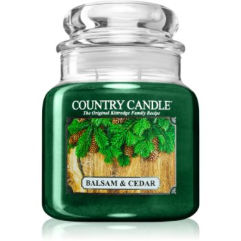 Country Candle Balsam & Cedar lumânare parfumată