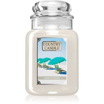 Country Candle Sand & Santal lumânare parfumată