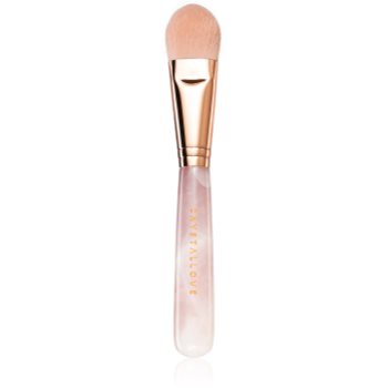 Crystallove Rose Quartz Mask Brush perie cosmetică pentru aplicarea măștilor faciale Accesorii