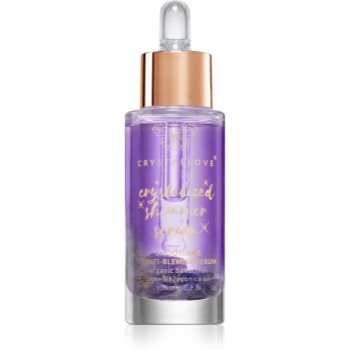 Crystallove crystalized amethyst shimmer serum ser cu efect de netezire, pentru reducerea imperfecțiunilor tenului