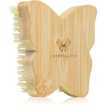 Crystallove Bamboo Butterfly Agave Body Brush perie pentru masaj pentru corp Crystallove