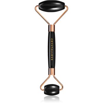 Crystallove Black Obsidian Roller rolă pentru masaj faciale
