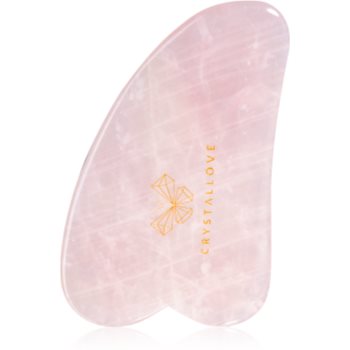Crystallove Rose Quartz Gua Sha Plate accesoriu de masaj accesorii imagine noua