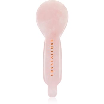 Crystallove Rose Quartz Spoon Eye Gua Sha accesoriu de masaj pentru zona ochilor