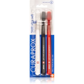 Curaprox 5460 ultra soft periuțe de dinți ultra soft 3 pc
