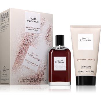 David Beckham Exquisite Leather set cadou pentru bărbați