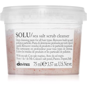 Davines Essential Haircare SOLU Sea Salt Scrub Cleanser exfoliant de curățare pentru toate tipurile de păr
