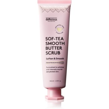 delhicious Sof-Tea Smooth Butter Scrub exfoliant de corp hidratant cu efect de exfoliere