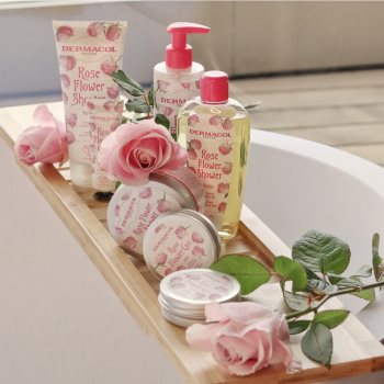 Dermacol Flower Care Rose set cadou cutie de metal - 1 | YEO
