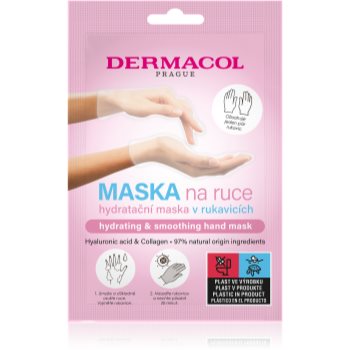  Măști pentru mâini, Dermacol Hand Mask Hydrating & Smoothing mănuși cu efect de hidratare - Sellmag.ro