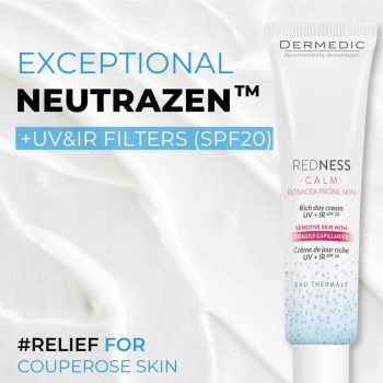 Dermedic Redness Calm crema imptriva rosetii si a vizibilitatii venelor SPF 20 - 1 | YEO