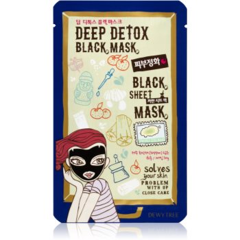 Dewytree Black Mask Deep Detox mască compresă hidratantă Dewytree
