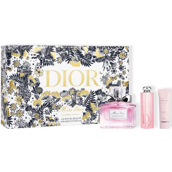 DIOR Miss Dior Miss Dior Blooming Bouquet toaletní voda pro ženy 30 ml + Dior Addict Lip Glow #001 Pink balzám na rty 3,2 g + Miss Dior krém na ruce pro ženy 20 ml