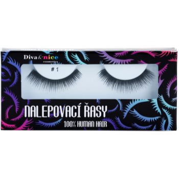 Diva & Nice Cosmetics Accessories Lashes gene false din par natural - 1 | YEO